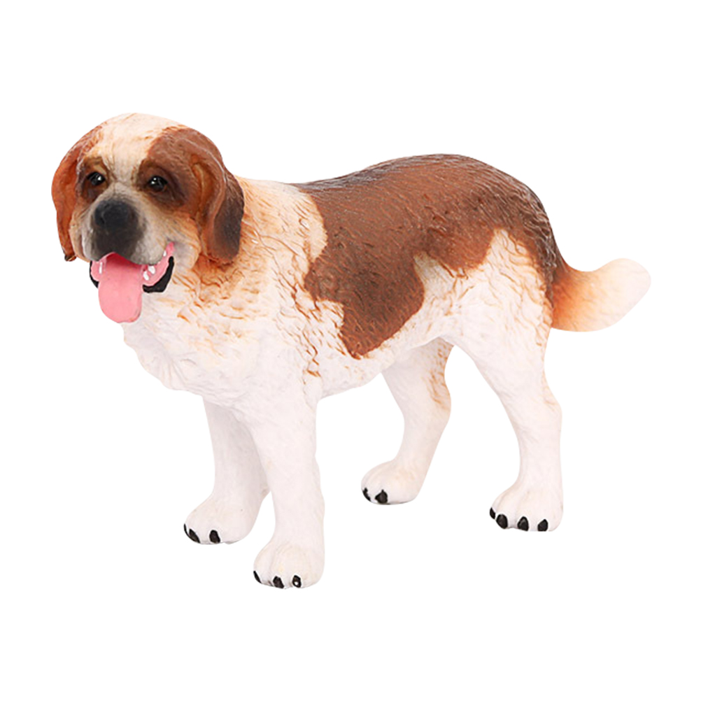 Eease Dog Miniature Figurine Toy St Bernard Learning Playset Easter Cake Topper